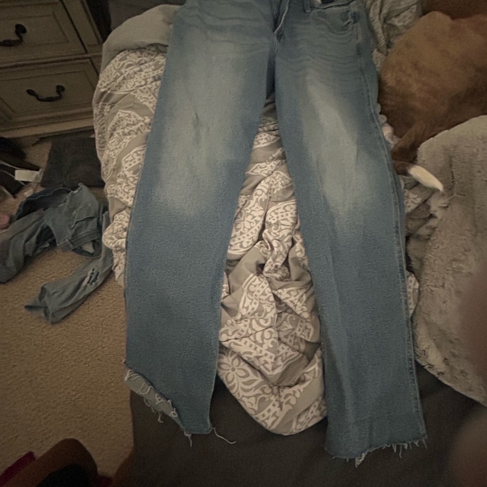 Hollister High Rise Blue Distressed Jeans